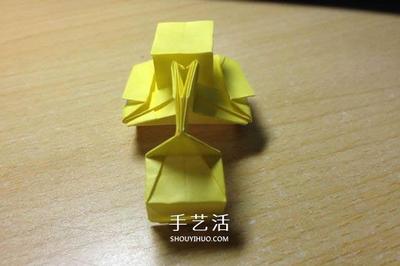 挖土机的折纸方法图解 手工挖掘机的折法过程(图2)
