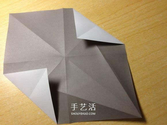 挖土机的折纸方法图解 手工挖掘机的折法过程(图9)