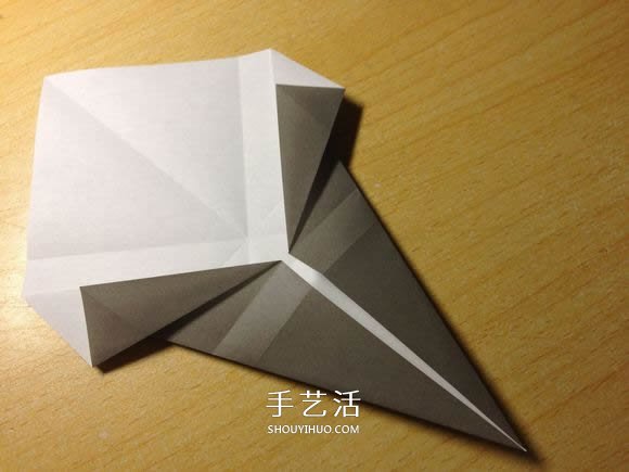 挖土机的折纸方法图解 手工挖掘机的折法过程(图13)