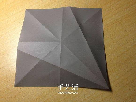 挖土机的折纸方法图解 手工挖掘机的折法过程(图7)