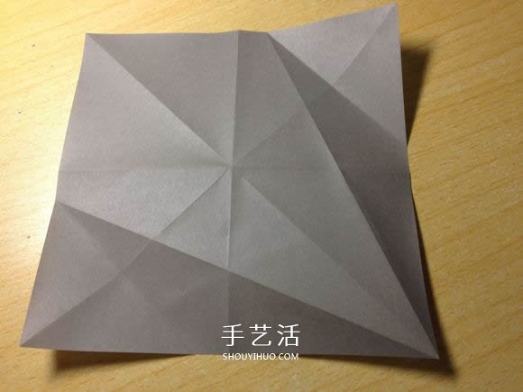 挖土机的折纸方法图解 手工挖掘机的折法过程(图8)