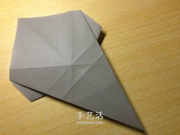 挖土机的折纸方法图解 手工挖掘机的折法过程(图17)