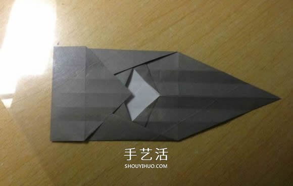 挖土机的折纸方法图解 手工挖掘机的折法过程(图25)