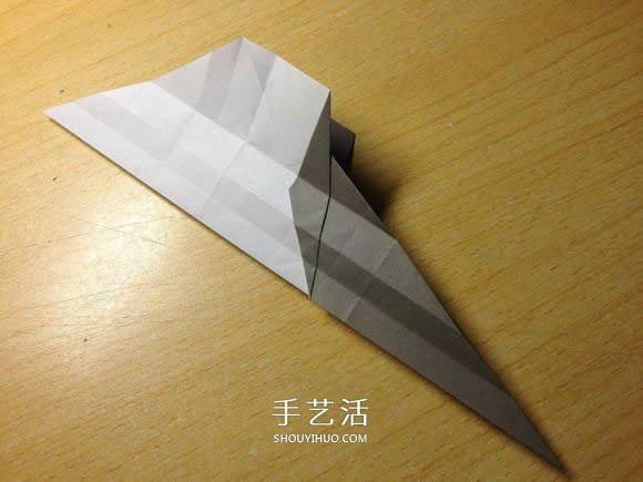 挖土机的折纸方法图解 手工挖掘机的折法过程(图29)