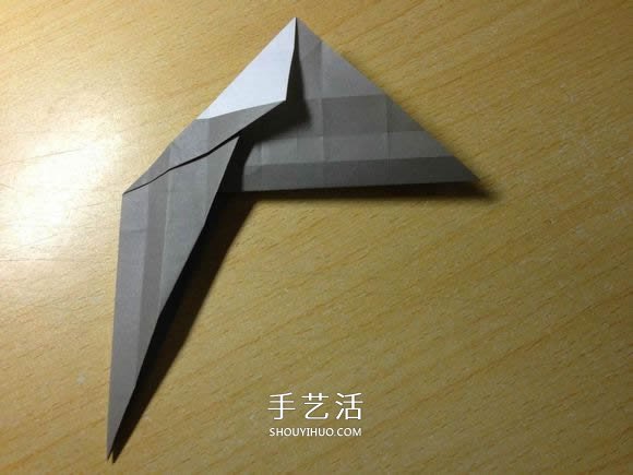 挖土机的折纸方法图解 手工挖掘机的折法过程(图31)