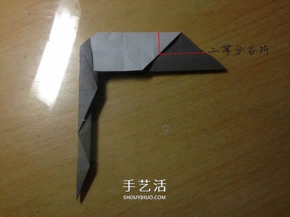 挖土机的折纸方法图解 手工挖掘机的折法过程(图40)