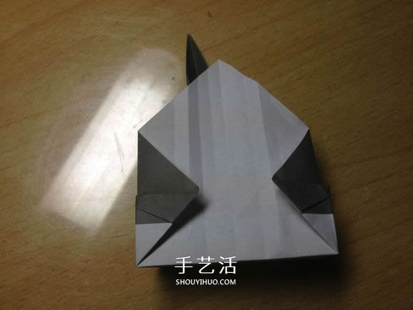 挖土机的折纸方法图解 手工挖掘机的折法过程(图50)