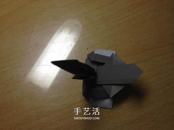 挖土机的折纸方法图解 手工挖掘机的折法过程(图53)