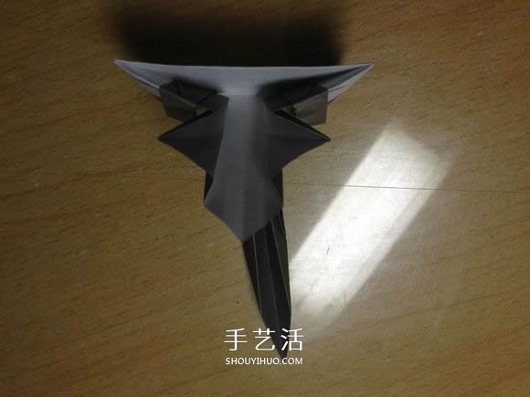 挖土机的折纸方法图解 手工挖掘机的折法过程(图54)