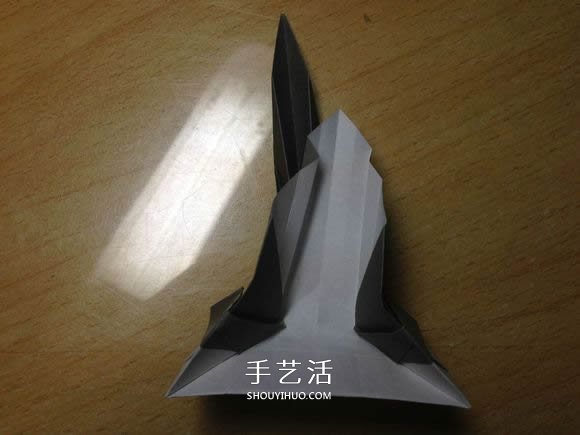 挖土机的折纸方法图解 手工挖掘机的折法过程(图52)