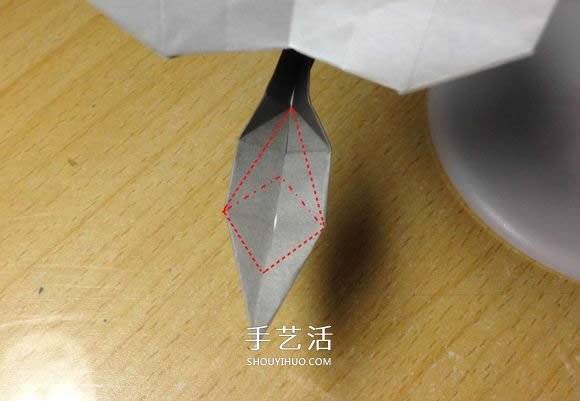挖土机的折纸方法图解 手工挖掘机的折法过程(图71)