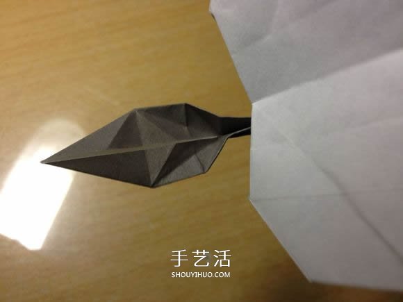 挖土机的折纸方法图解 手工挖掘机的折法过程(图72)