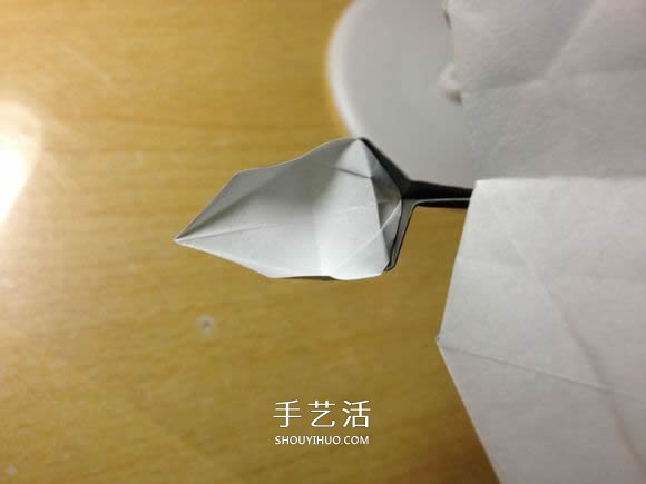 挖土机的折纸方法图解 手工挖掘机的折法过程(图73)