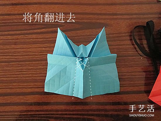 骷髅头的折纸方法图解 怎么折骷髅头的过程(图19)