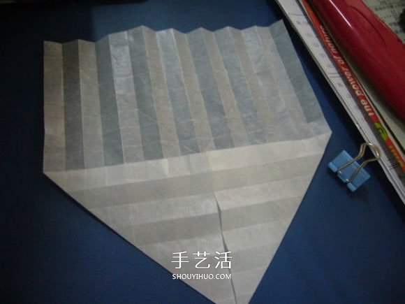 龙头戒指的折纸方法 手工折纸龙头戒图解教程(图4)