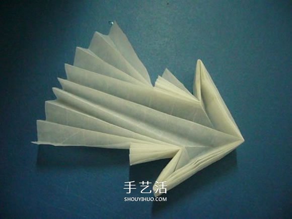 龙头戒指的折纸方法 手工折纸龙头戒图解教程(图10)
