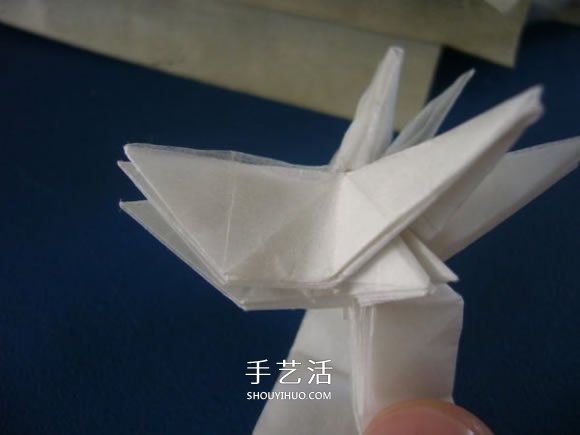 龙头戒指的折纸方法 手工折纸龙头戒图解教程(图26)