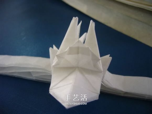 龙头戒指的折纸方法 手工折纸龙头戒图解教程(图27)