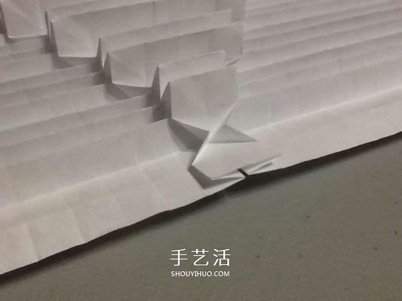 鲨鱼嘴的折纸方法图解 怎么折鲨鱼嘴步骤图(图45)