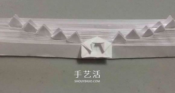 鲨鱼嘴的折纸方法图解 怎么折鲨鱼嘴步骤图(图58)