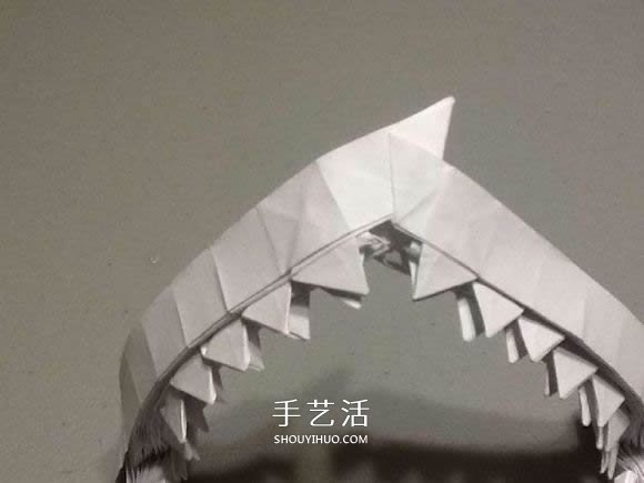 鲨鱼嘴的折纸方法图解 怎么折鲨鱼嘴步骤图(图82)