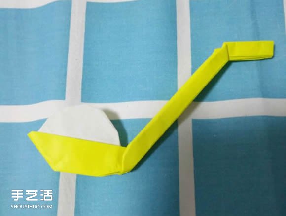 折纸元宵的折法图解教程 包括盛元宵的勺子 - 双维造物网
