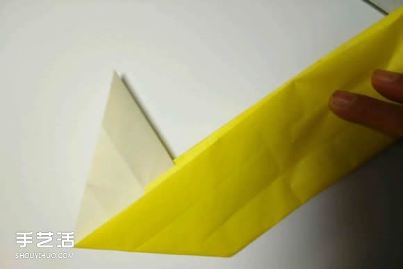 折纸元宵的折法图解教程 包括盛元宵的勺子(图7)