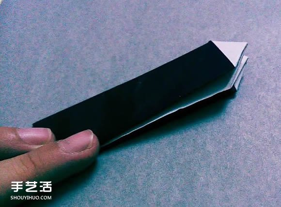 折纸折叠小刀的折法 手工折可折叠弹簧刀图解(图2)