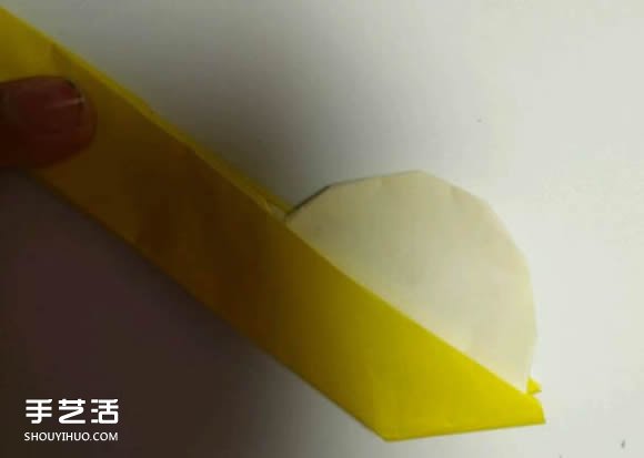 折纸元宵的折法图解教程 包括盛元宵的勺子(图13)