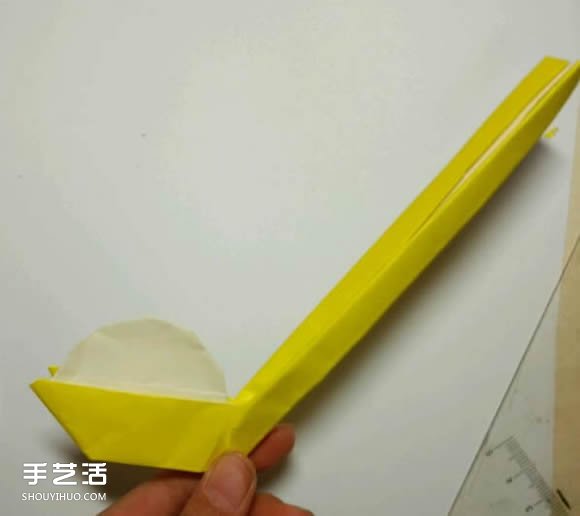 折纸元宵的折法图解教程 包括盛元宵的勺子(图20)