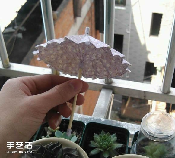 DIY油纸伞制作教程 迷你油纸伞的折叠图解 - 双维造物网