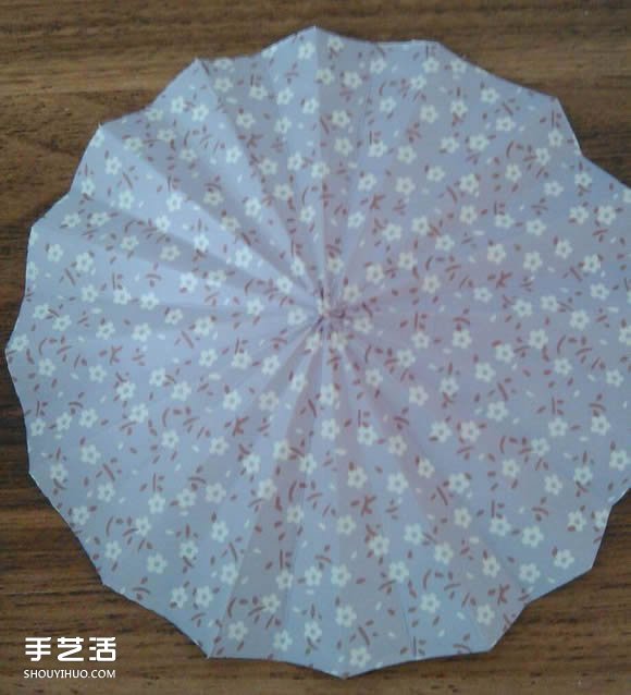 DIY油纸伞制作教程 迷你油纸伞的折叠图解(图9)