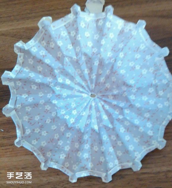 DIY油纸伞制作教程 迷你油纸伞的折叠图解(图16)