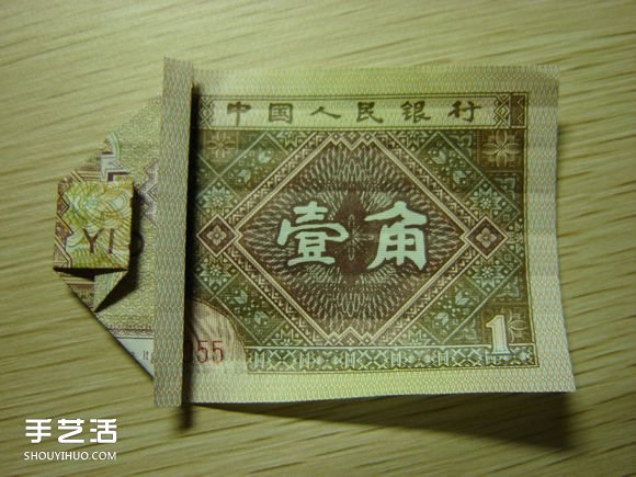 纸币折纸照相机图解 美金折相机的折法详解(图27)