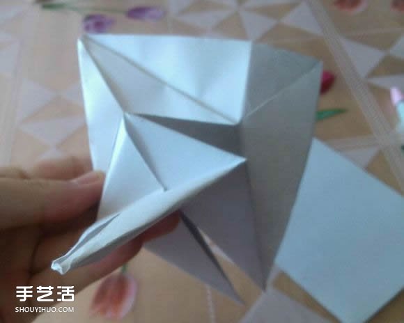 三角钢琴的折纸图解 怎么折立体三角钢琴步骤(图15)