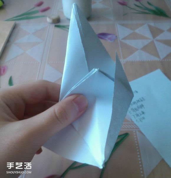 三角钢琴的折纸图解 怎么折立体三角钢琴步骤(图18)