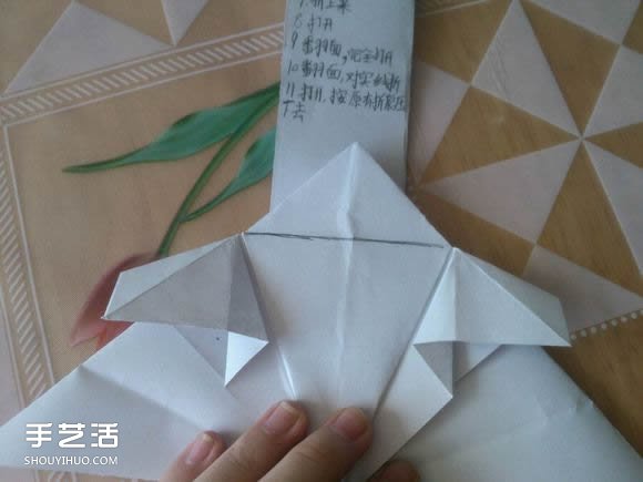 三角钢琴的折纸图解 怎么折立体三角钢琴步骤(图36)