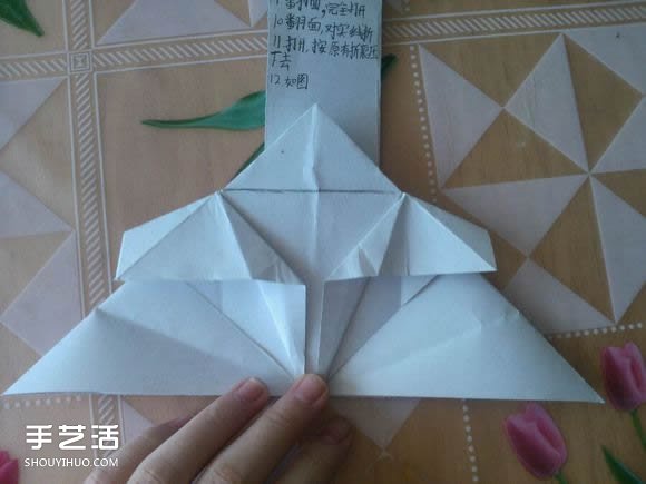 三角钢琴的折纸图解 怎么折立体三角钢琴步骤(图42)
