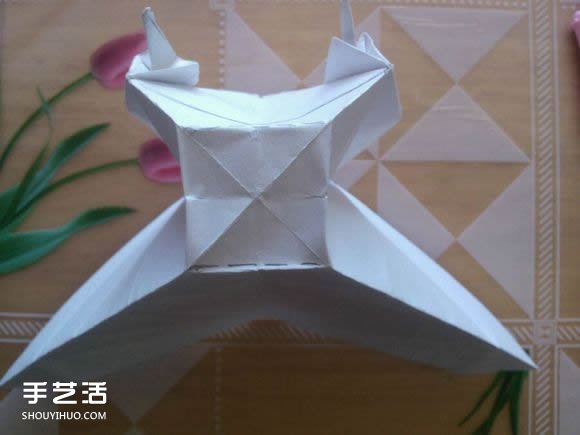 三角钢琴的折纸图解 怎么折立体三角钢琴步骤(图82)