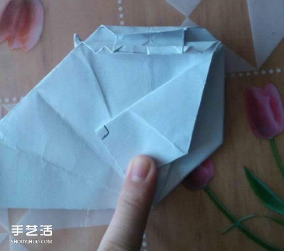 三角钢琴的折纸图解 怎么折立体三角钢琴步骤(图100)