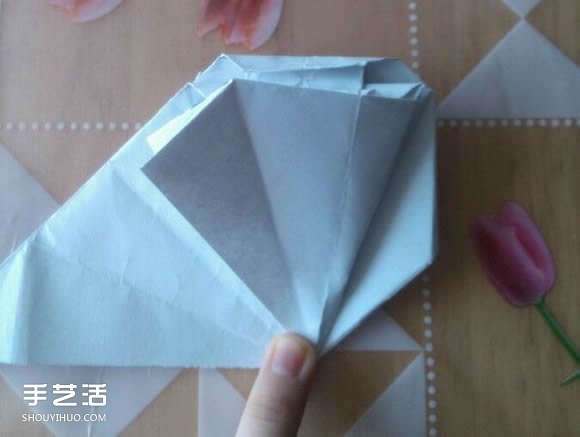 三角钢琴的折纸图解 怎么折立体三角钢琴步骤(图98)