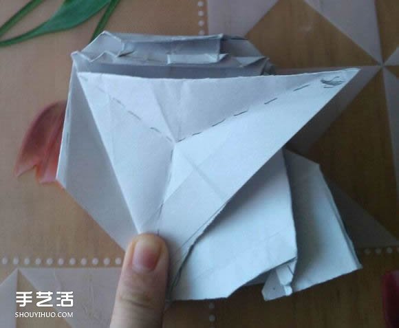 三角钢琴的折纸图解 怎么折立体三角钢琴步骤(图114)