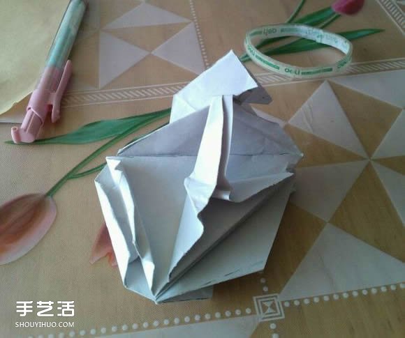三角钢琴的折纸图解 怎么折立体三角钢琴步骤(图119)