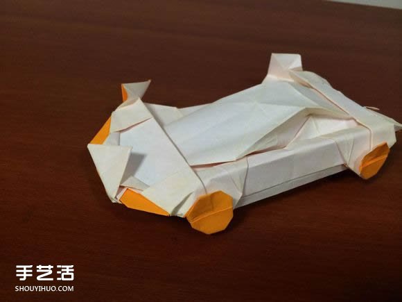 怎么折跑车的教程 手工跑车折纸方法图解(图98)