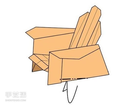 折纸沙发椅的折法图解 手工沙发椅折叠步骤图(图34)