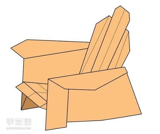 折纸沙发椅的折法图解 手工沙发椅折叠步骤图(图35)
