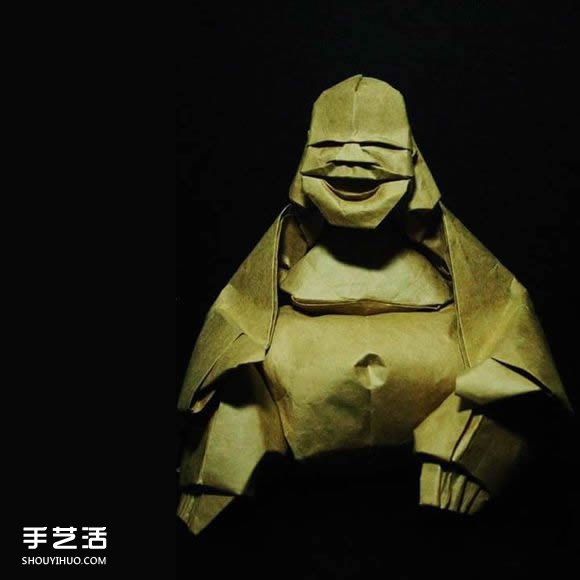 折纸弥勒佛的图解教程 怎么折弥勒佛的折法 - 双维造物网