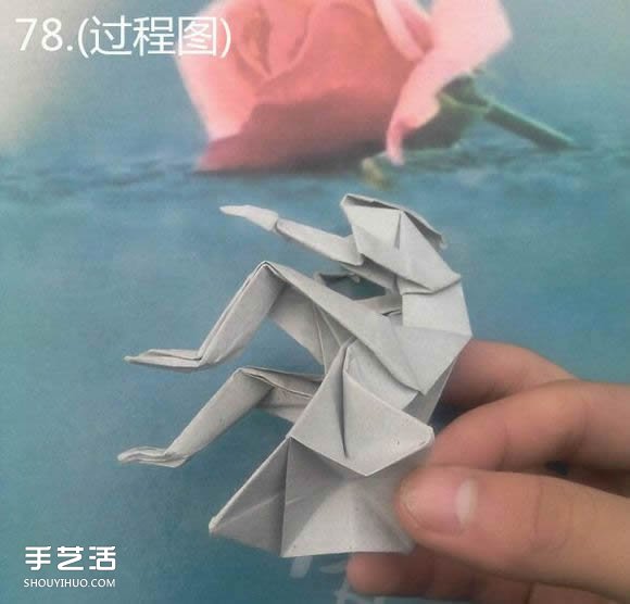 折纸思想者人物雕塑 沉思的人物折纸图解(图82)