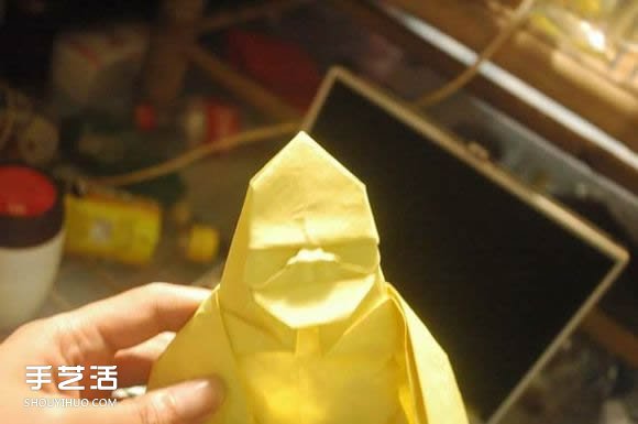 折纸弥勒佛的图解教程 怎么折弥勒佛的折法(图35)