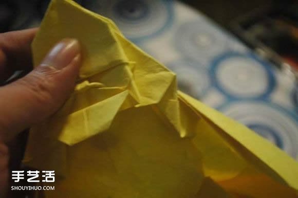 折纸弥勒佛的图解教程 怎么折弥勒佛的折法(图42)